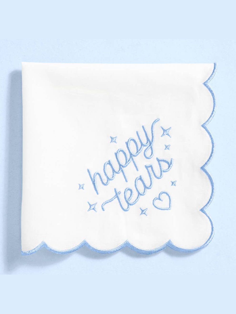 Embroidered Happy Tears Handkerchief