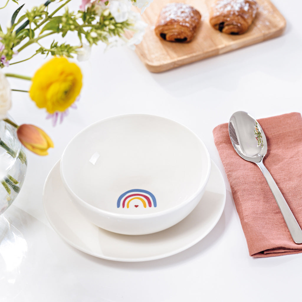 With Love Breakfast Plate Be Happy