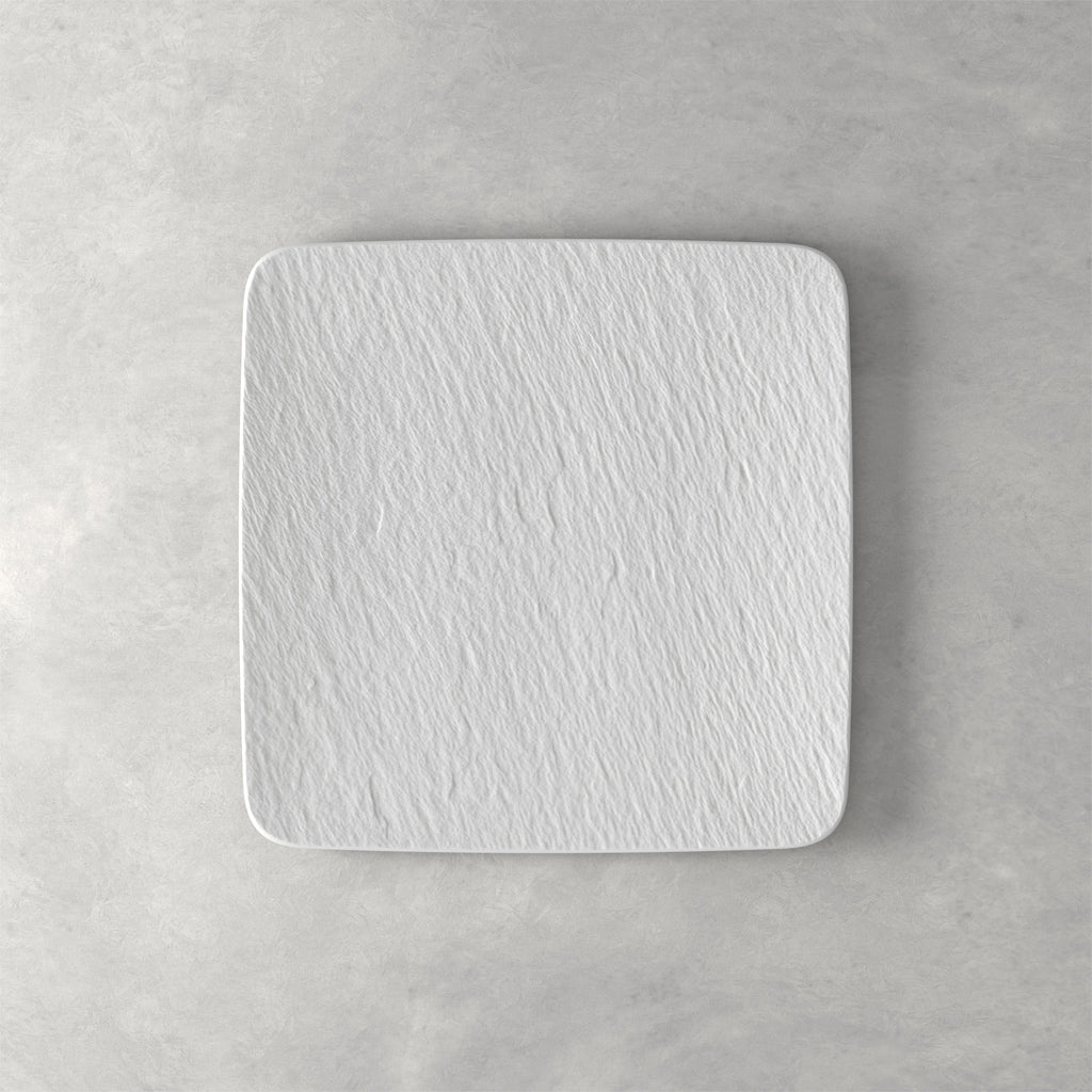Manufacture Rock Blanc Square Serving Plate/Gourmet Plate 32.5 cm