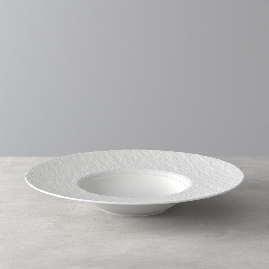 Manufacture Rock Blanc Pasta Plate 28 cm