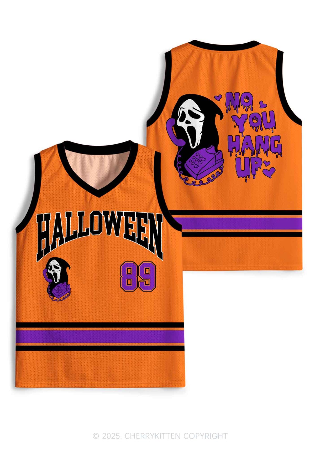 Halloween Custom Horror Hang Up Y2K Sport Jersey Tank Cherrykitten