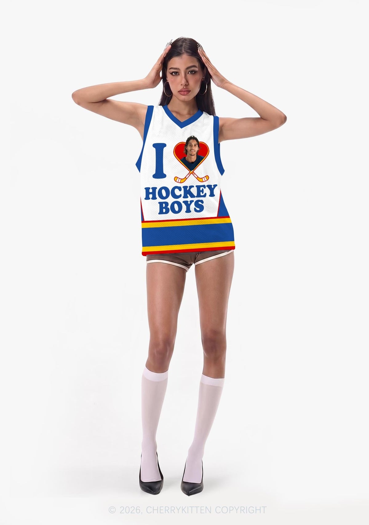 I Love Hockey Boy JL Y2K Sport Jersey Tank Cherrykitten