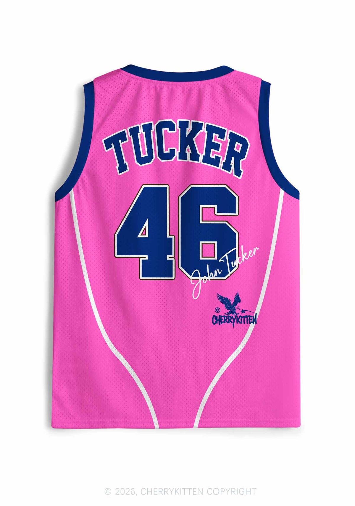Pink Hockey Team JT Y2K Sport Jersey Tank Cherrykitten