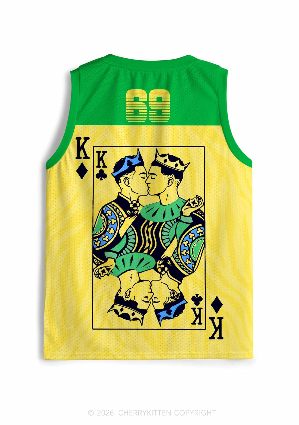 Yellow Gay King Pride Y2K Sport Jersey Tank Cherrykitten