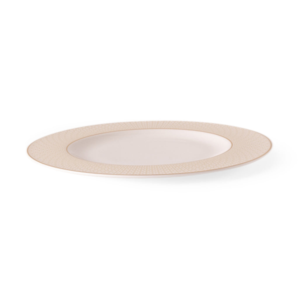 Geo Rose Beige & Gold Dinner Plate 28 cm