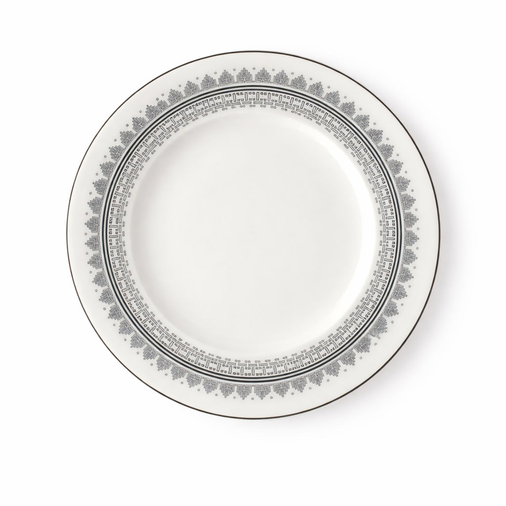 Geo Rose Grey & Platinum Bread & Butter Plate 16 cm