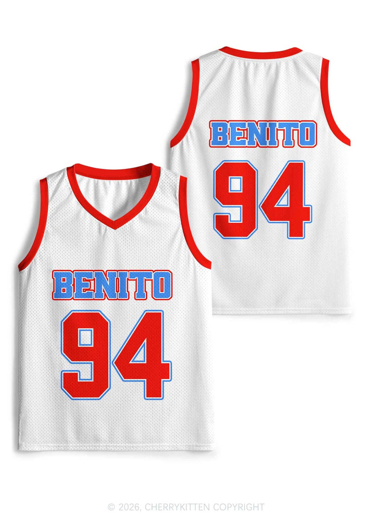Red Blue Stripe Bunny Y2K Sport Jersey Tank Cherrykitten