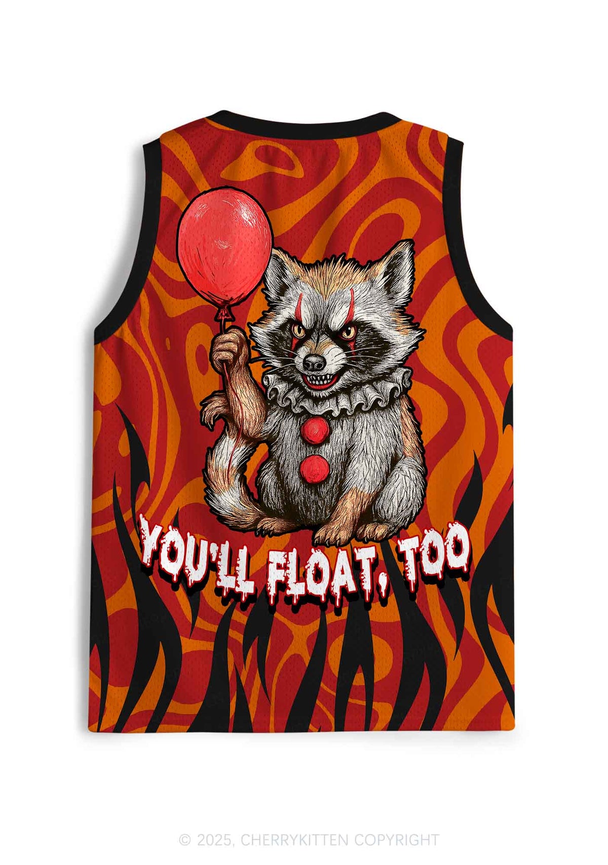 Halloween Custom Float Raccoon Y2K Sport Jersey Tank Cherrykitten