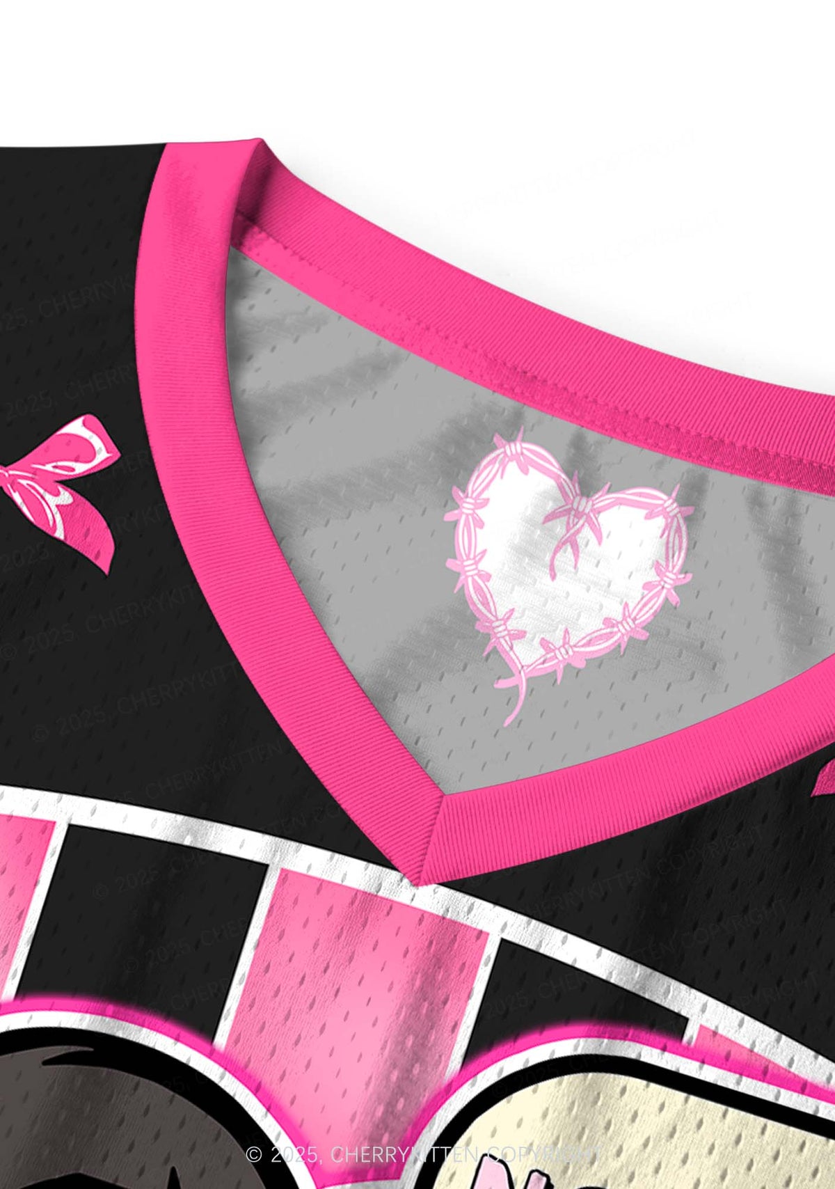 Custom Halloween Skeleton Heart Y2K Sport Jersey Tank Cherrykitten