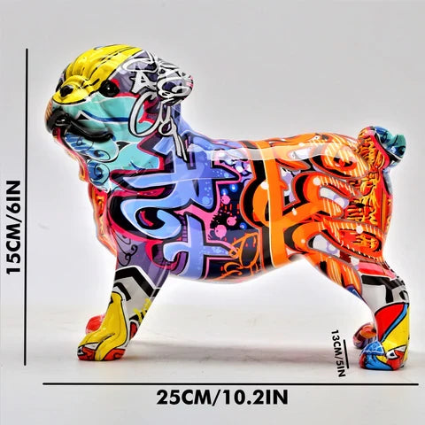 ArtZ® Pug Nordic Painted Statue