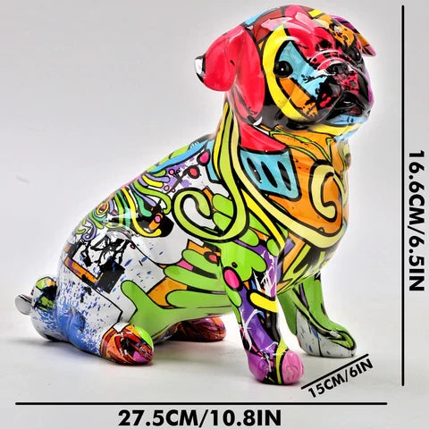 ArtZ® Pug Nordic Painted Statue