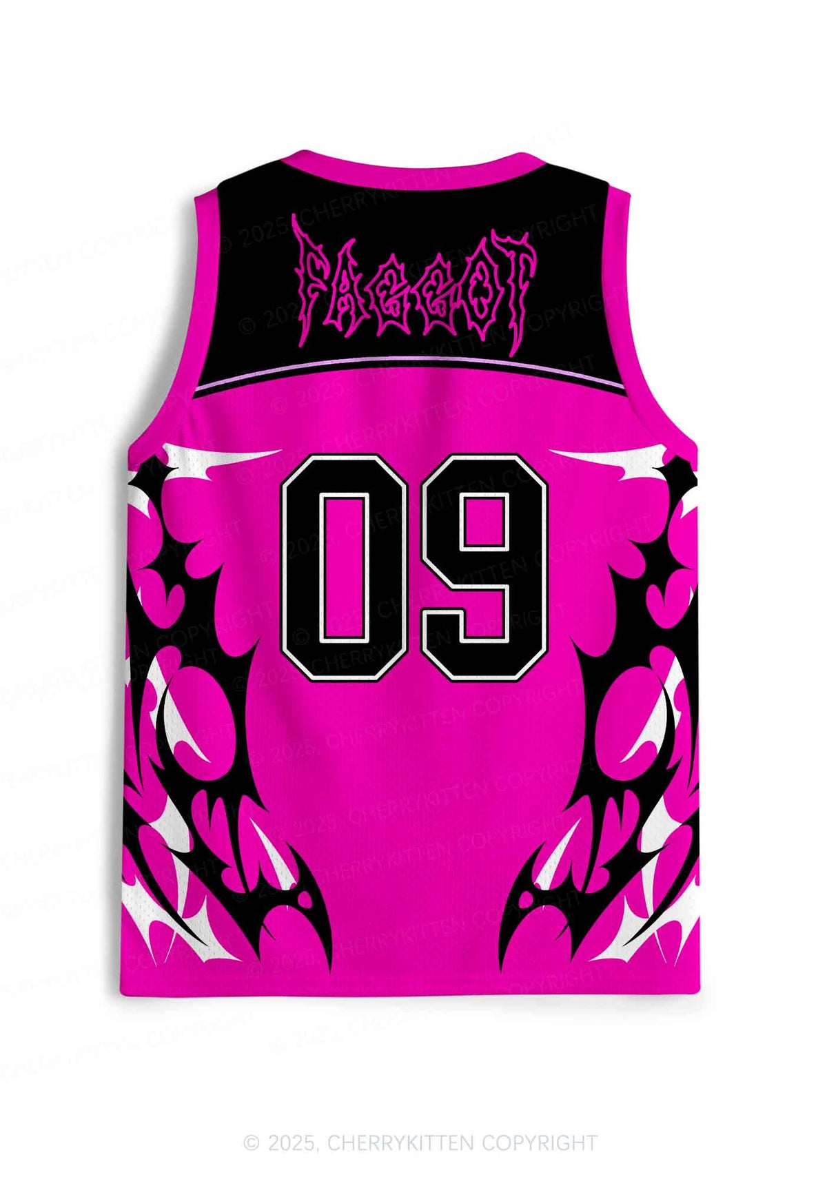 Custom Hot Pink Punk Faggot Pride Y2K Sport Jersey Tank Cherrykitten