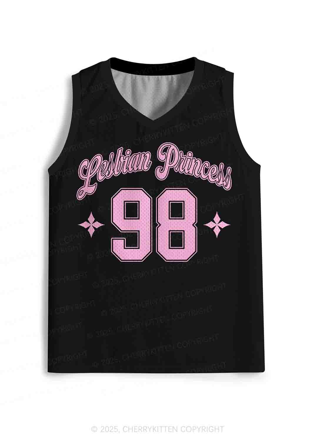 Custom Pink Lesbian Princess Pride Y2K Sport Jersey Tank Cherrykitten