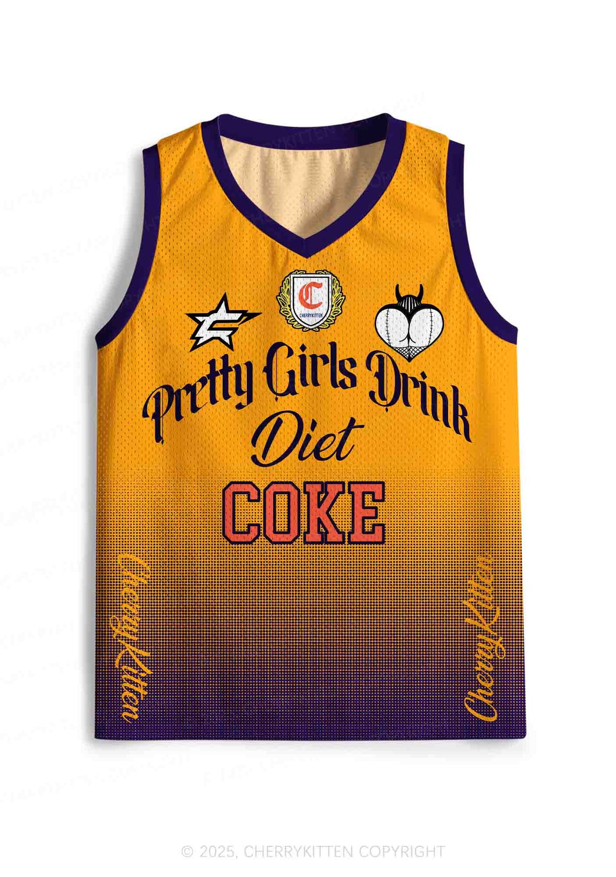 Custom Pretty Girls Drink Diet Cola Y2K Sport Jersey Tank Cherrykitten