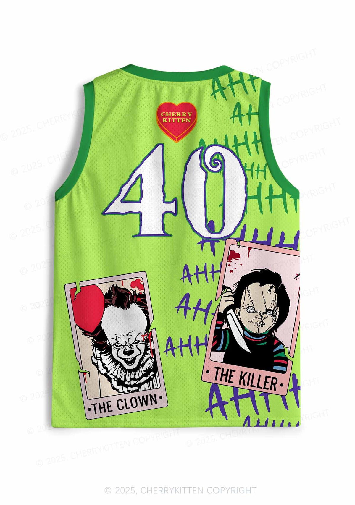 Custom Halloween Horror Card Y2K Sport Jersey Tank Cherrykitten