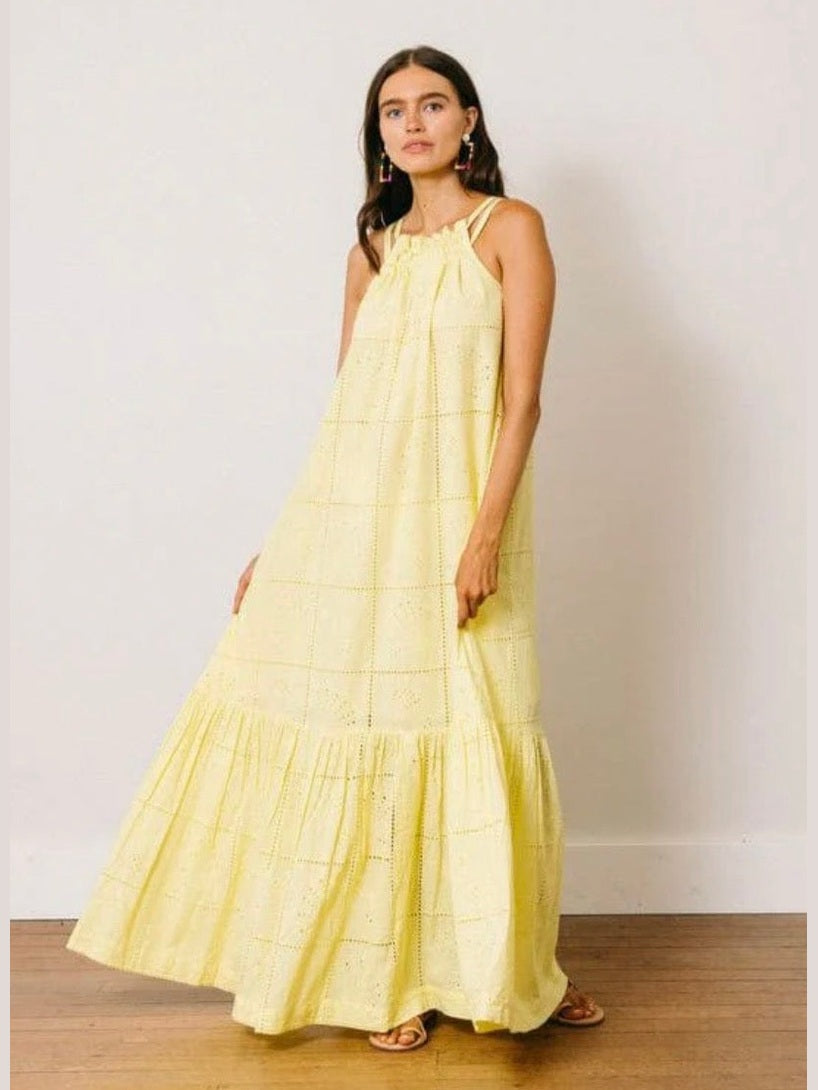 Lemonade Shell Cotton Eyelet Camilla Dress