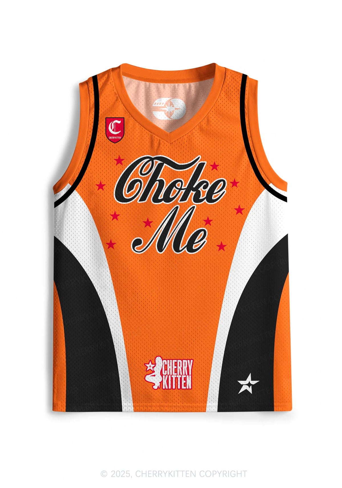 Custom Orange Choke Me Y2K Sport Jersey Tank Cherrykitten