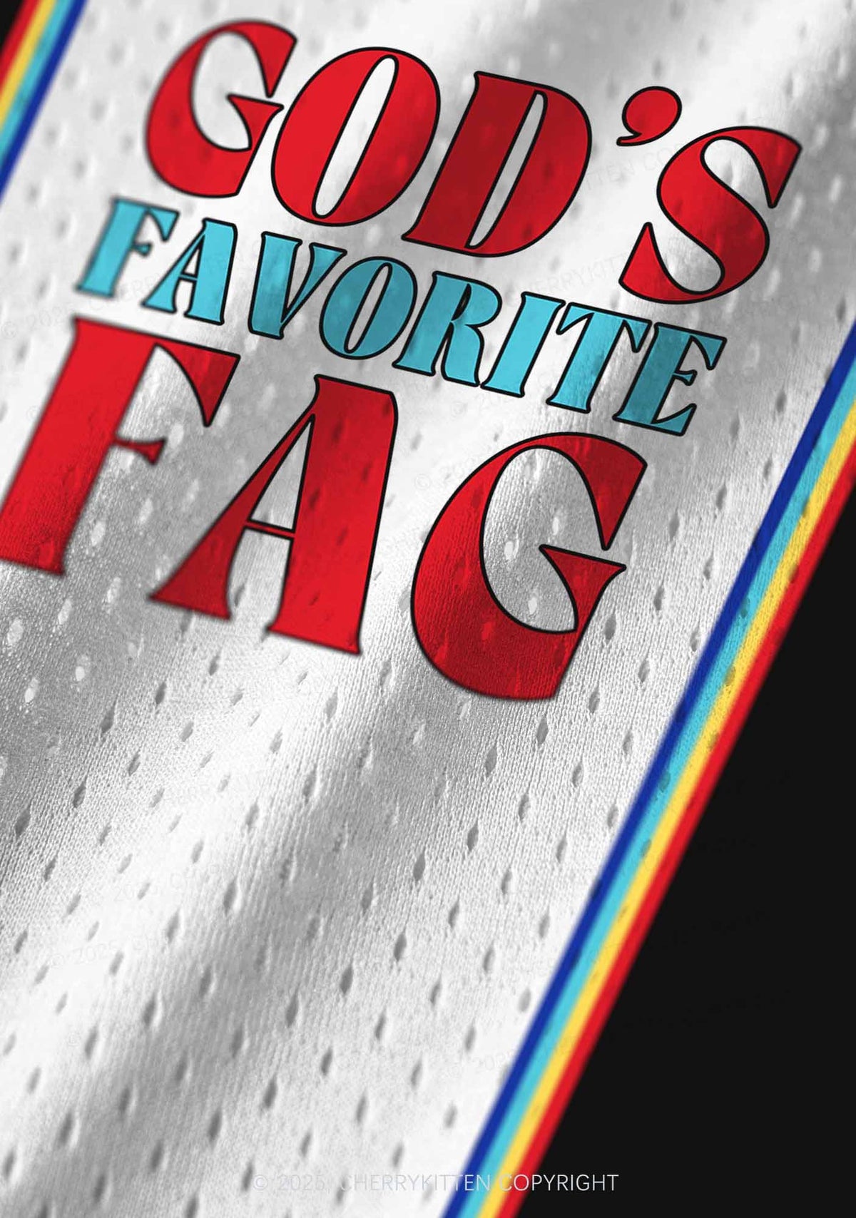Custom Gods Favorite Fag Pride Y2K Sport Jersey Tank Cherrykitten