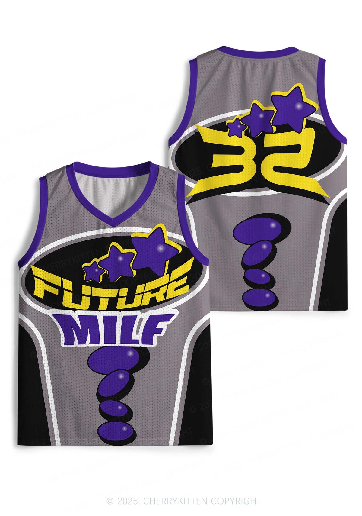 Custom Grey Future Mxxf Y2K Sport Jersey Tank Cherrykitten