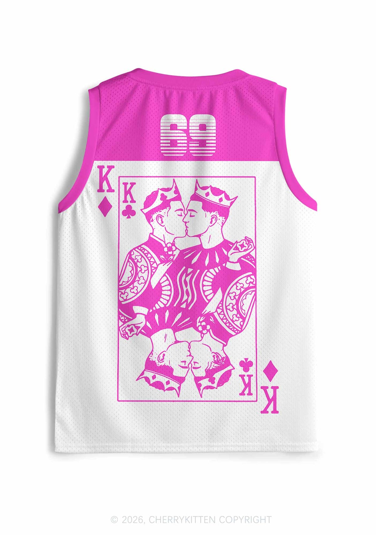 Hot Pink Gay King Pride Y2K Sport Jersey Tank Cherrykitten