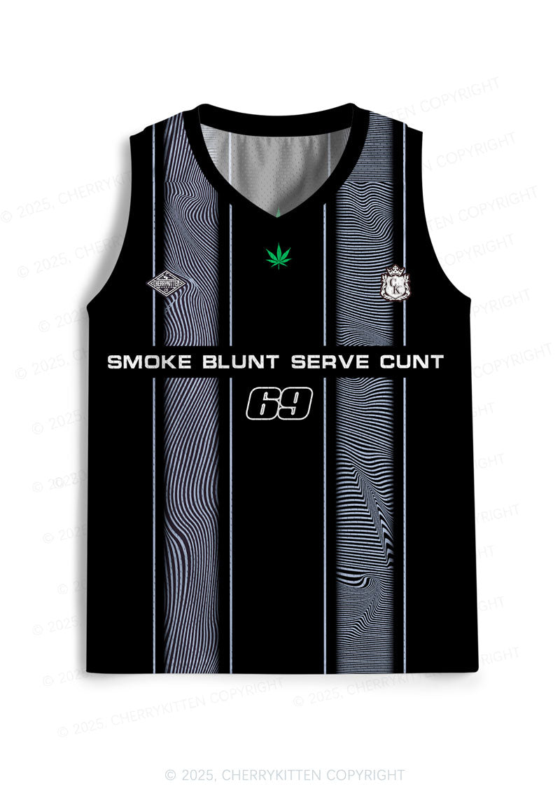 Custom Black Smoke Blunt Y2K Sport Jersey Tank Cherrykitten