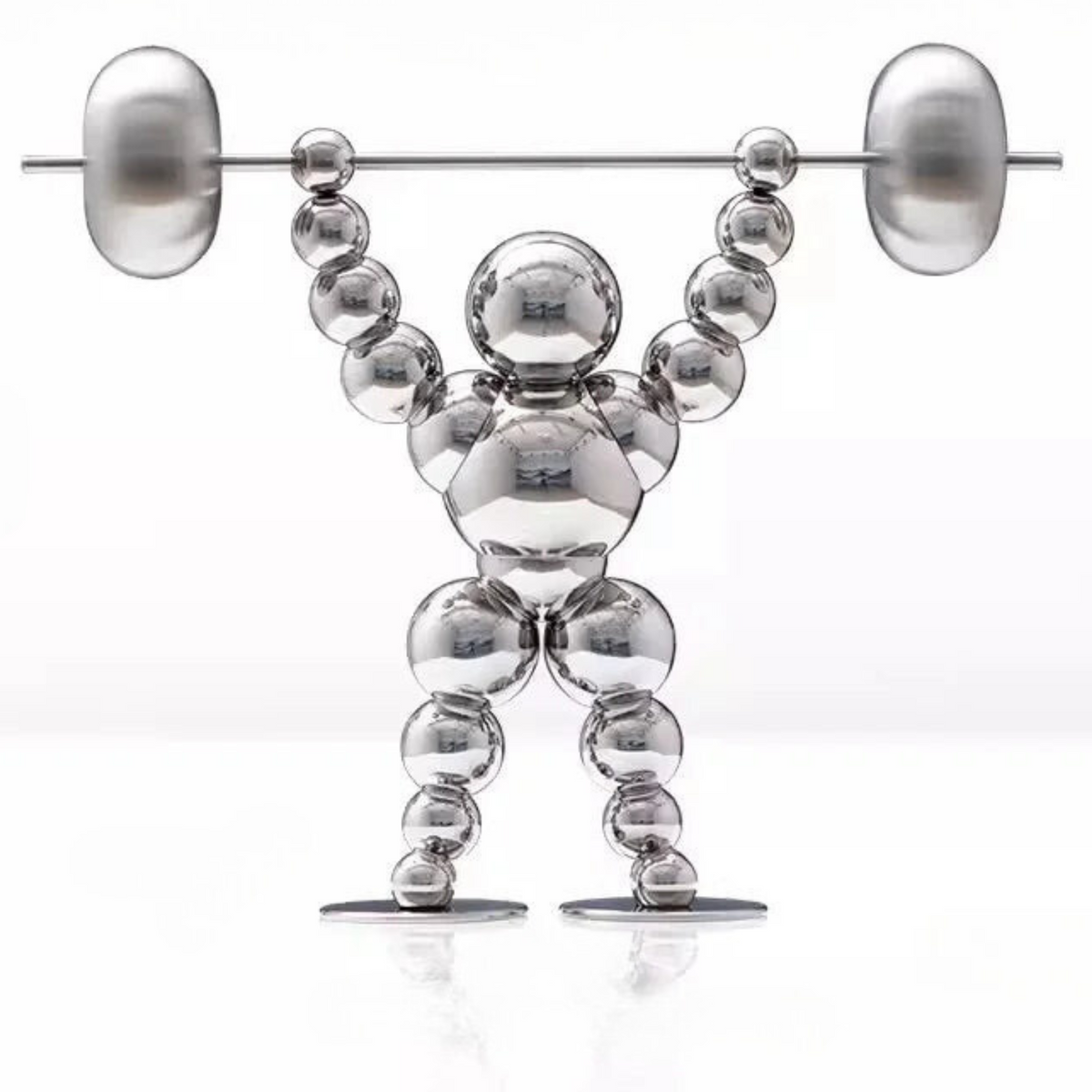 ArtZ® Abstract Weightlifter Stainless Steel Sculptures