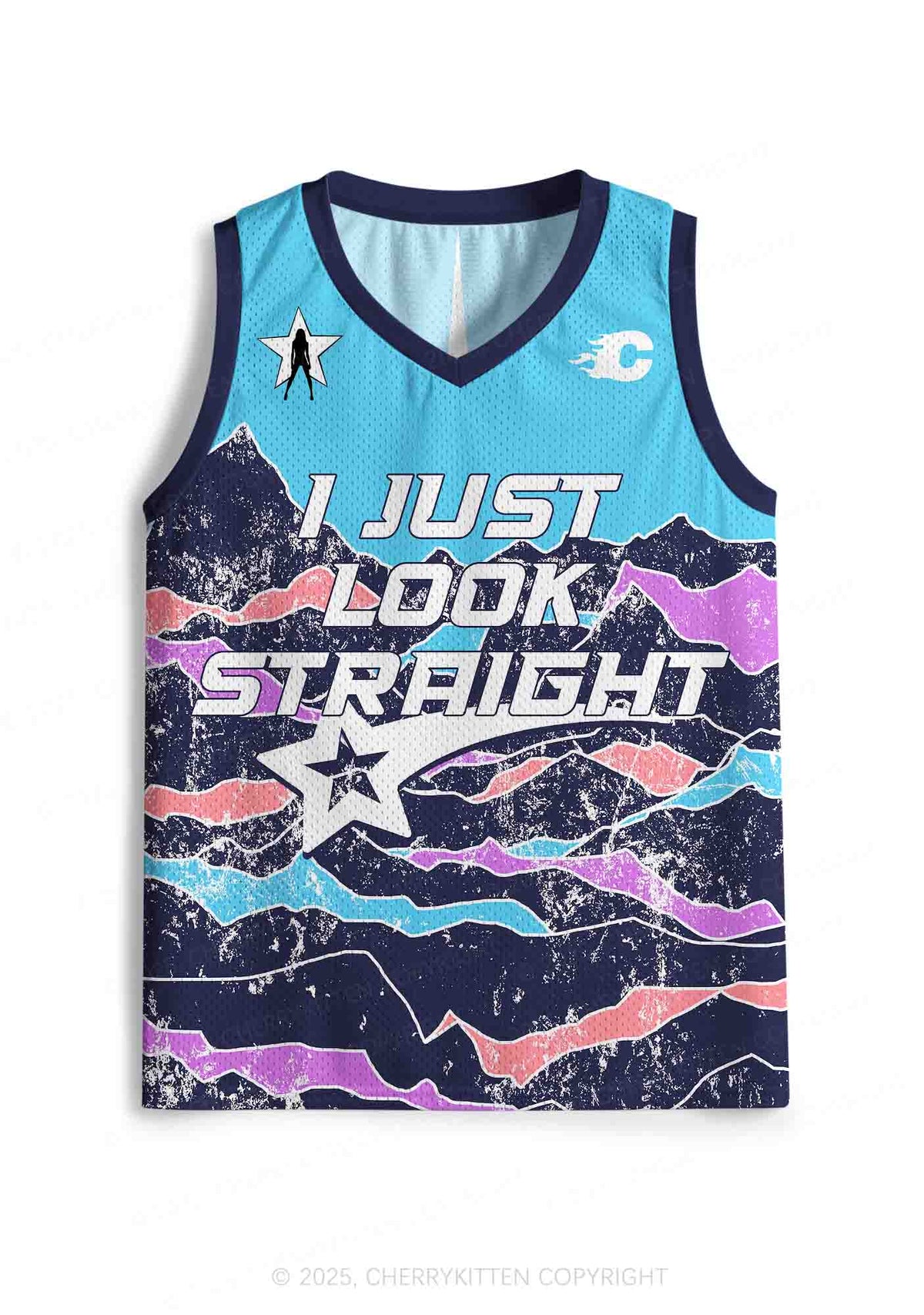 Custom I Just Look Straight Pride Y2K Sport Jersey Tank Cherrykitten