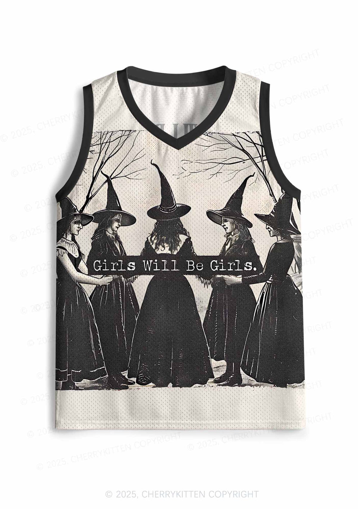 Custom Halloween Girls Will Be Girls Y2K Sport Jersey Tank Cherrykitten