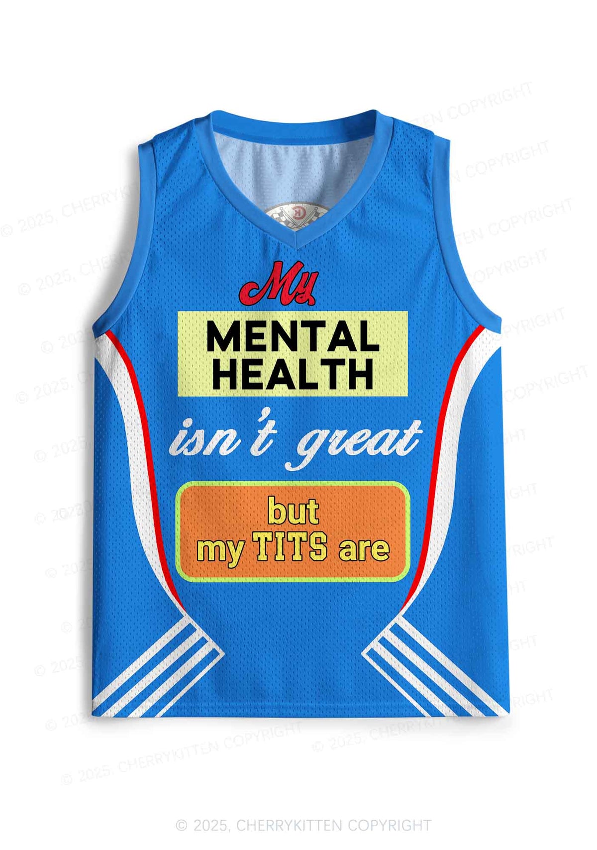 Custom My Mental Health Isnt Great Y2K Sport Jersey Tank Cherrykitten