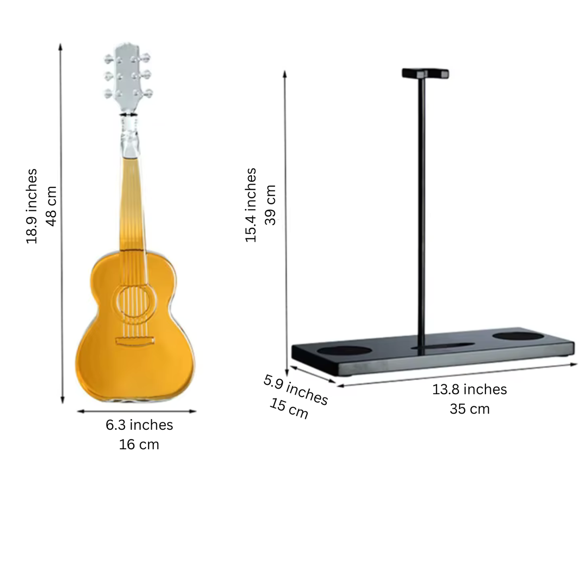 ArtZ® Rock ’n Pour Guitar Decanter Set