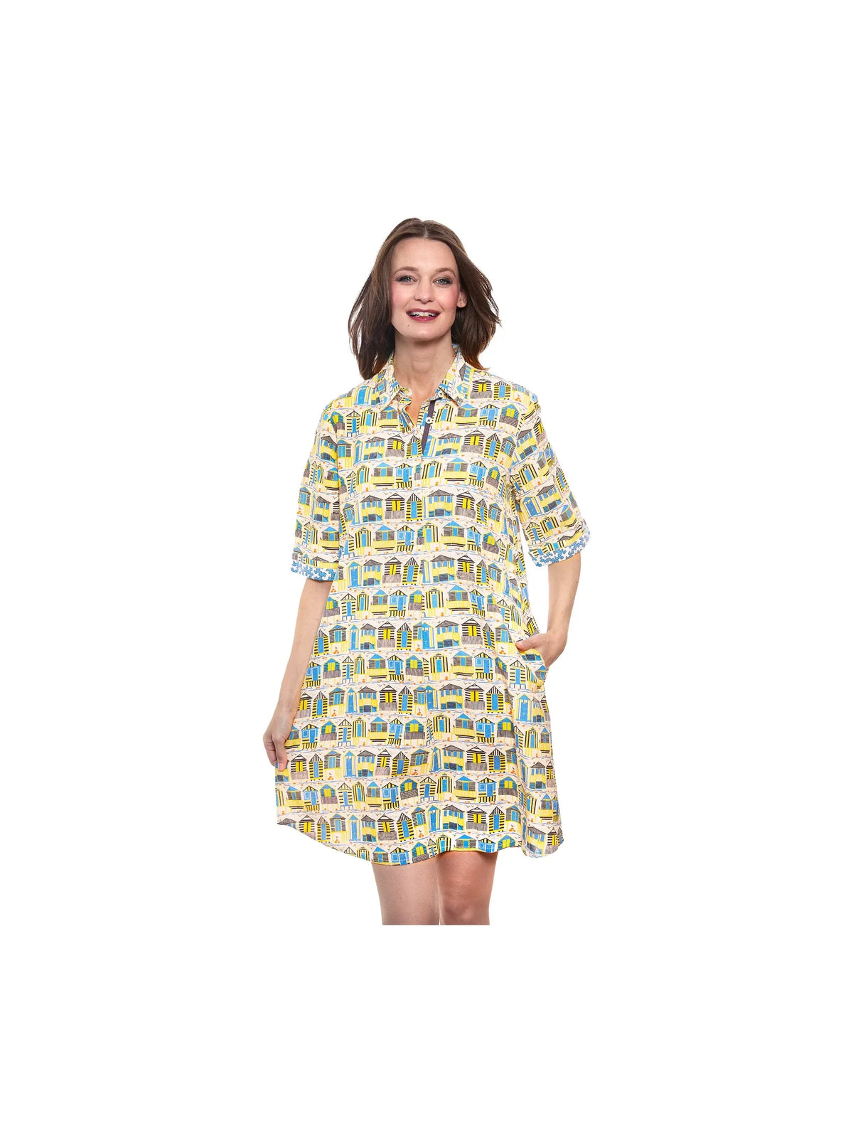 Monterey Dress - Linen Cabana