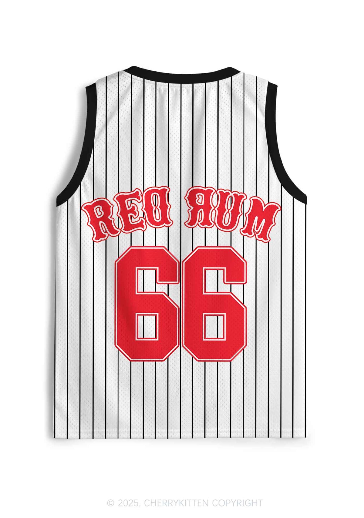 Custom Striped Red Rum Y2K Sport Jersey Tank Cherrykitten