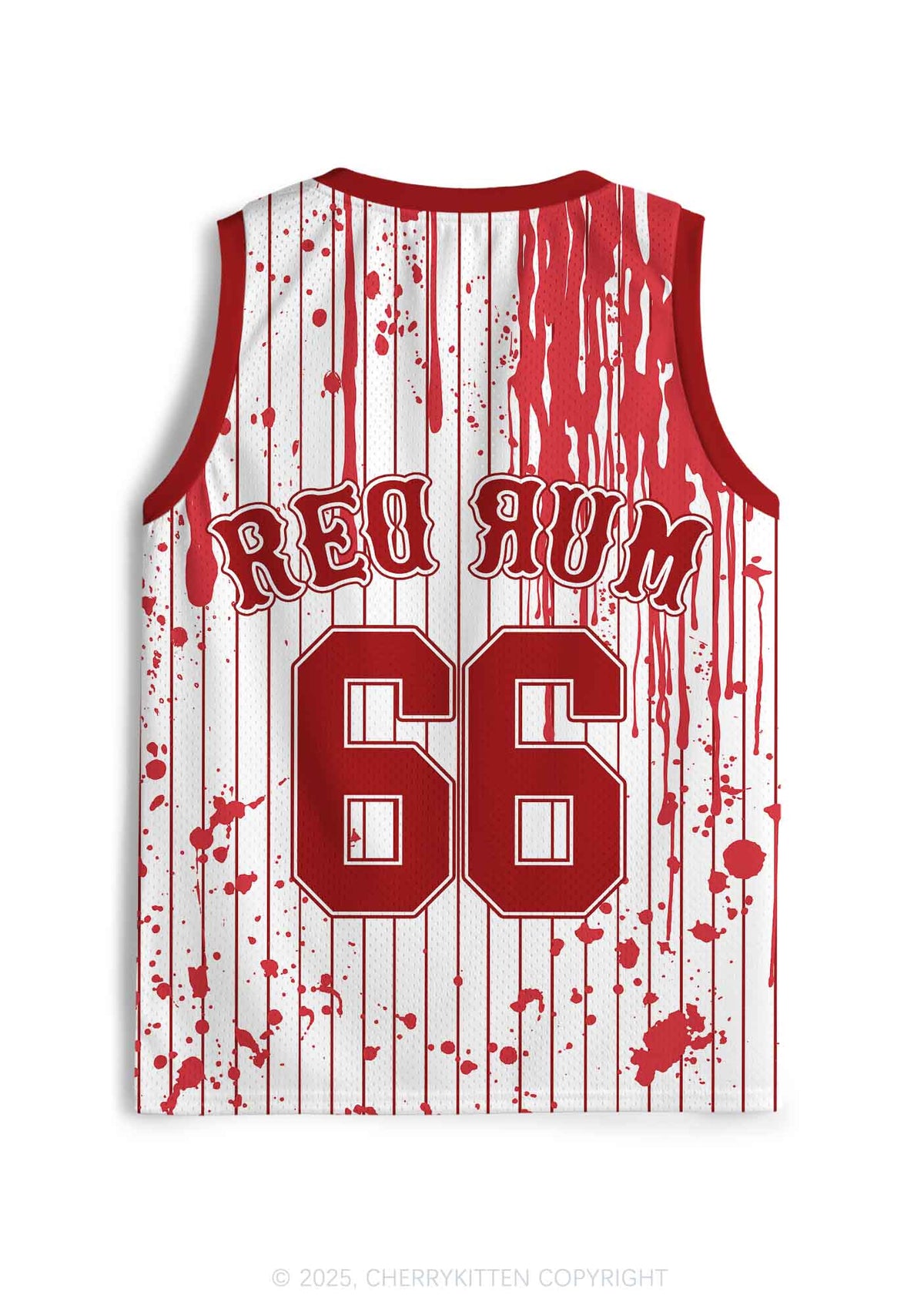 Halloween Custom Red Rum Blood Y2K Sport Jersey Tank Cherrykitten