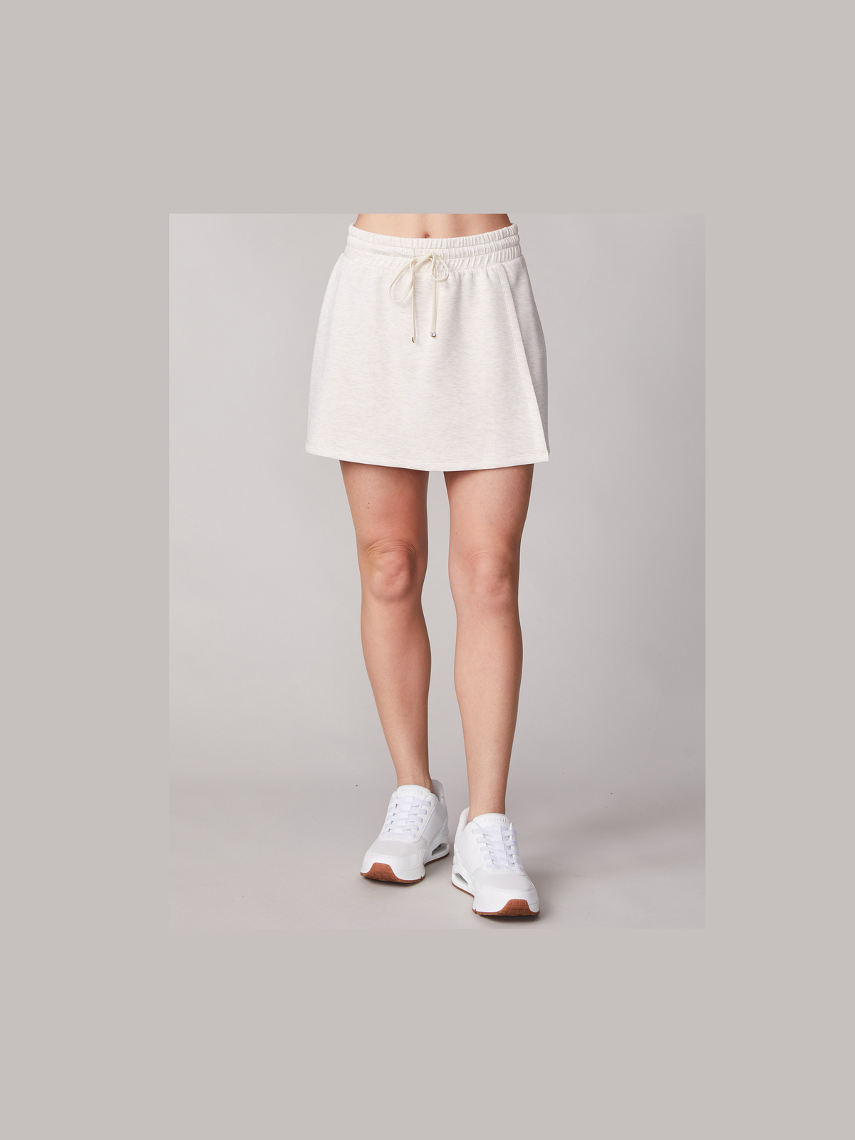 Wrap Front Skort - Heather Oatmeal