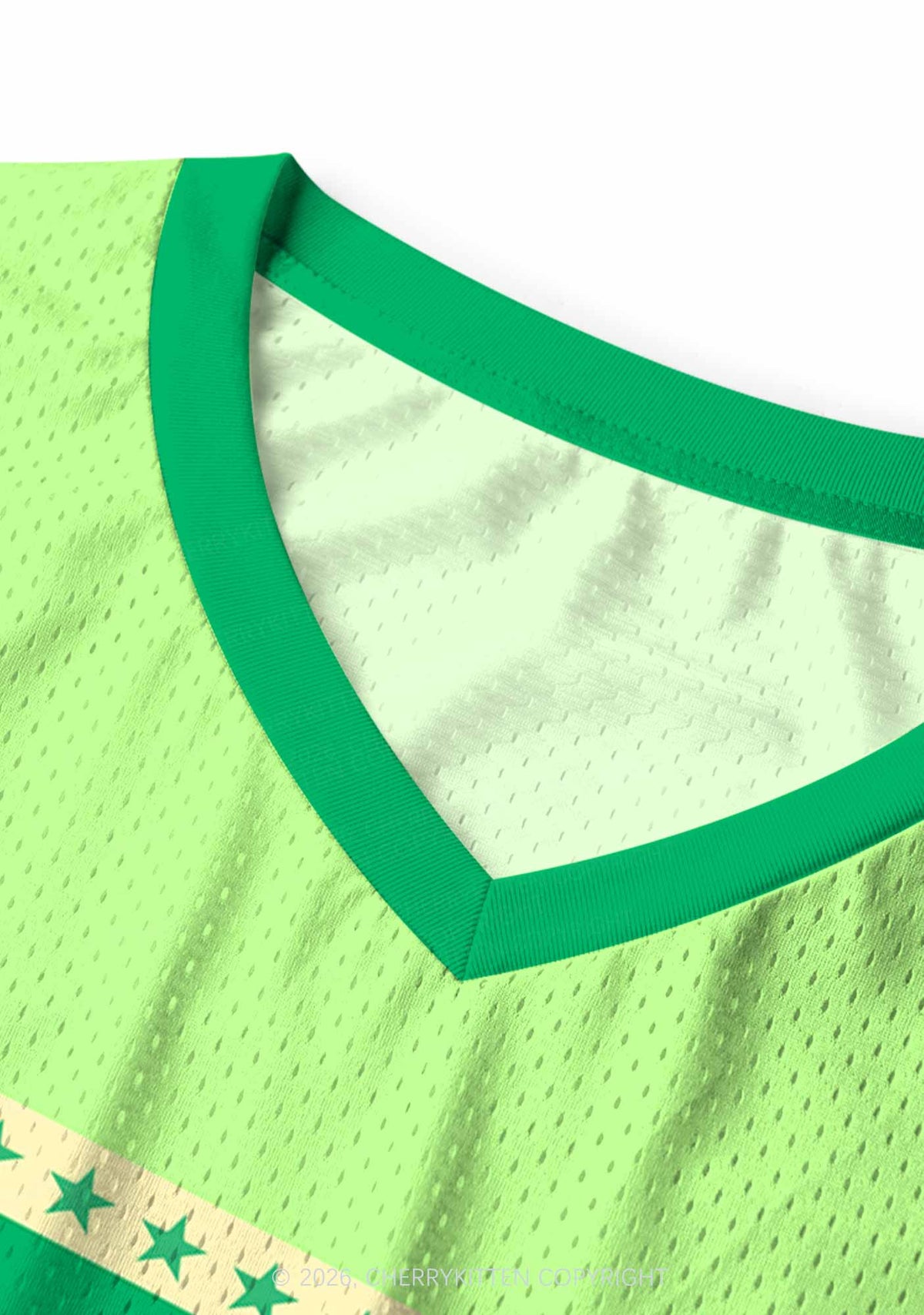 Green Girl Kisser Pride Y2K Sport Jersey Tank Cherrykitten