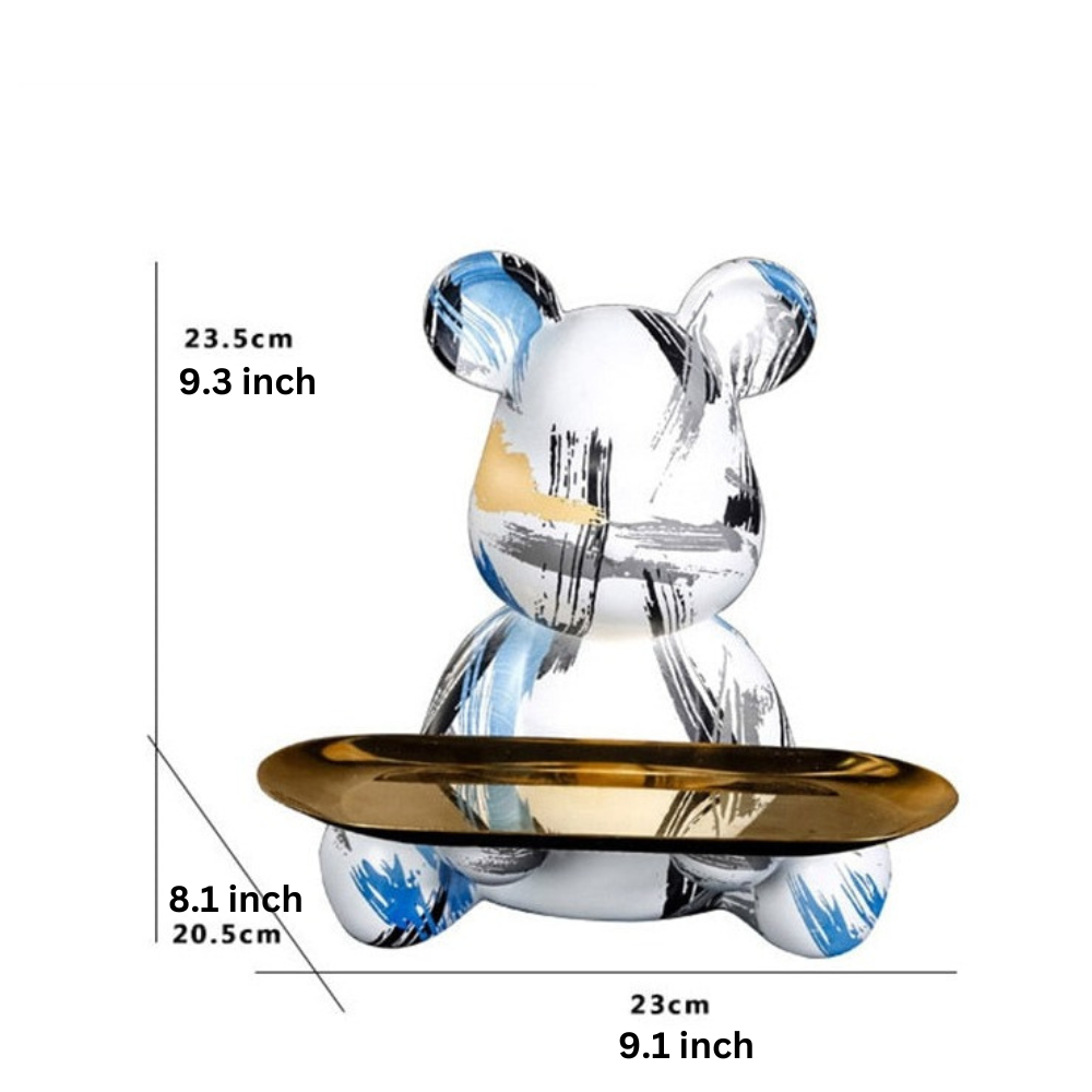 ArtZ® Bear Graffiti Painted Sculpture Table Tray