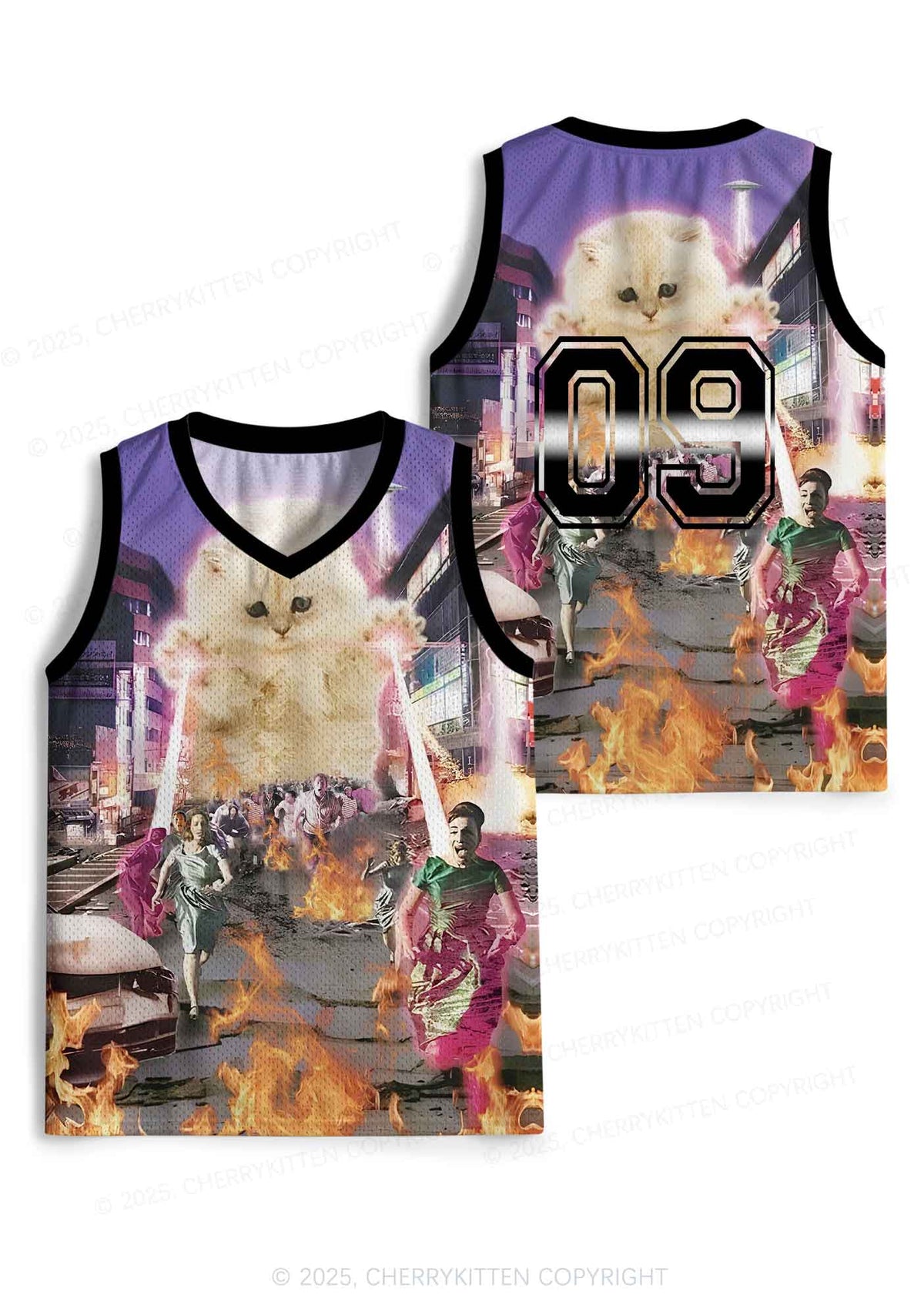 Custom Super Power Kitten Y2K Sport Jersey Tank Cherrykitten