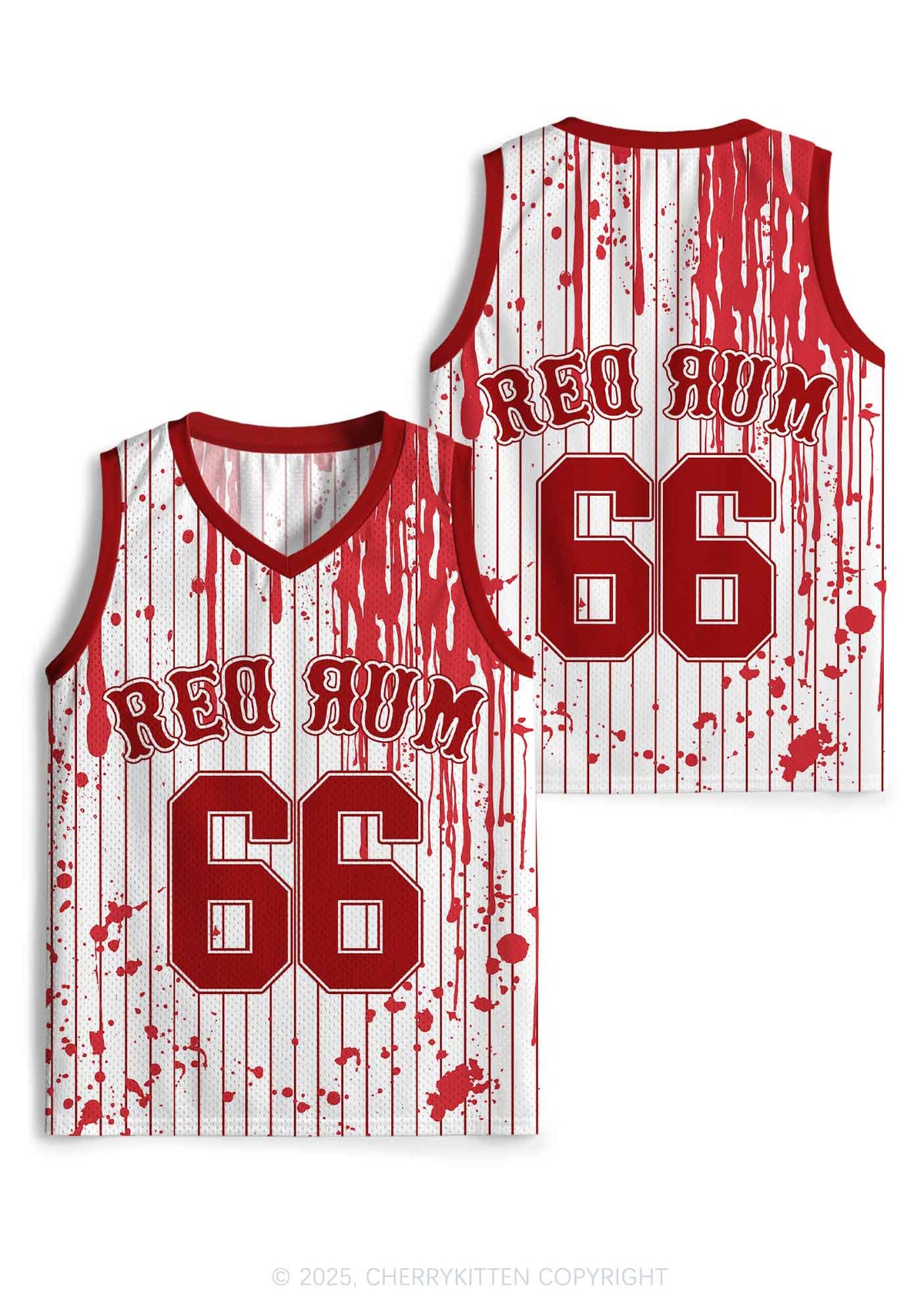 Halloween Custom Red Rum Blood Y2K Sport Jersey Tank Cherrykitten