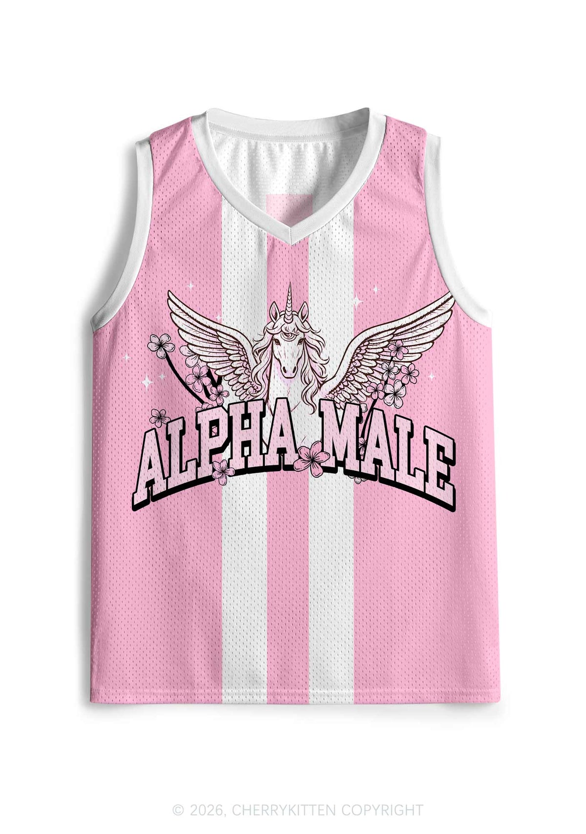 Sakura Alpha Male Unicorn Pride Y2K Sport Jersey Tank Cherrykitten