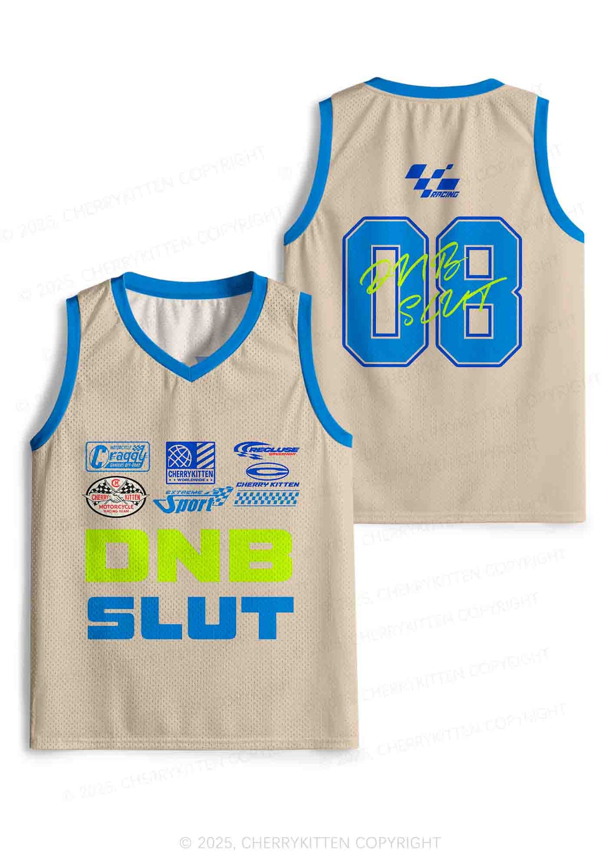 Custom Dnb Slxt Y2K Sport Jersey Tank Cherrykitten
