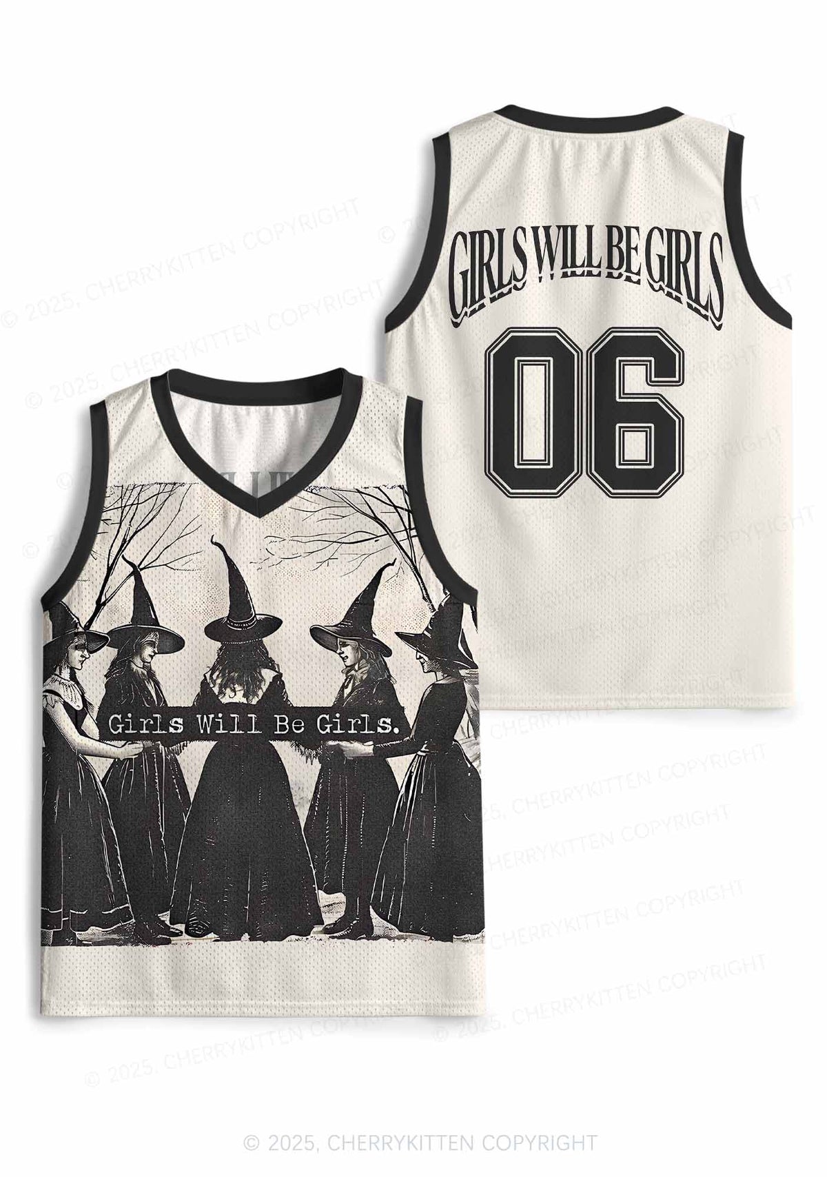 Custom Halloween Girls Will Be Girls Y2K Sport Jersey Tank Cherrykitten
