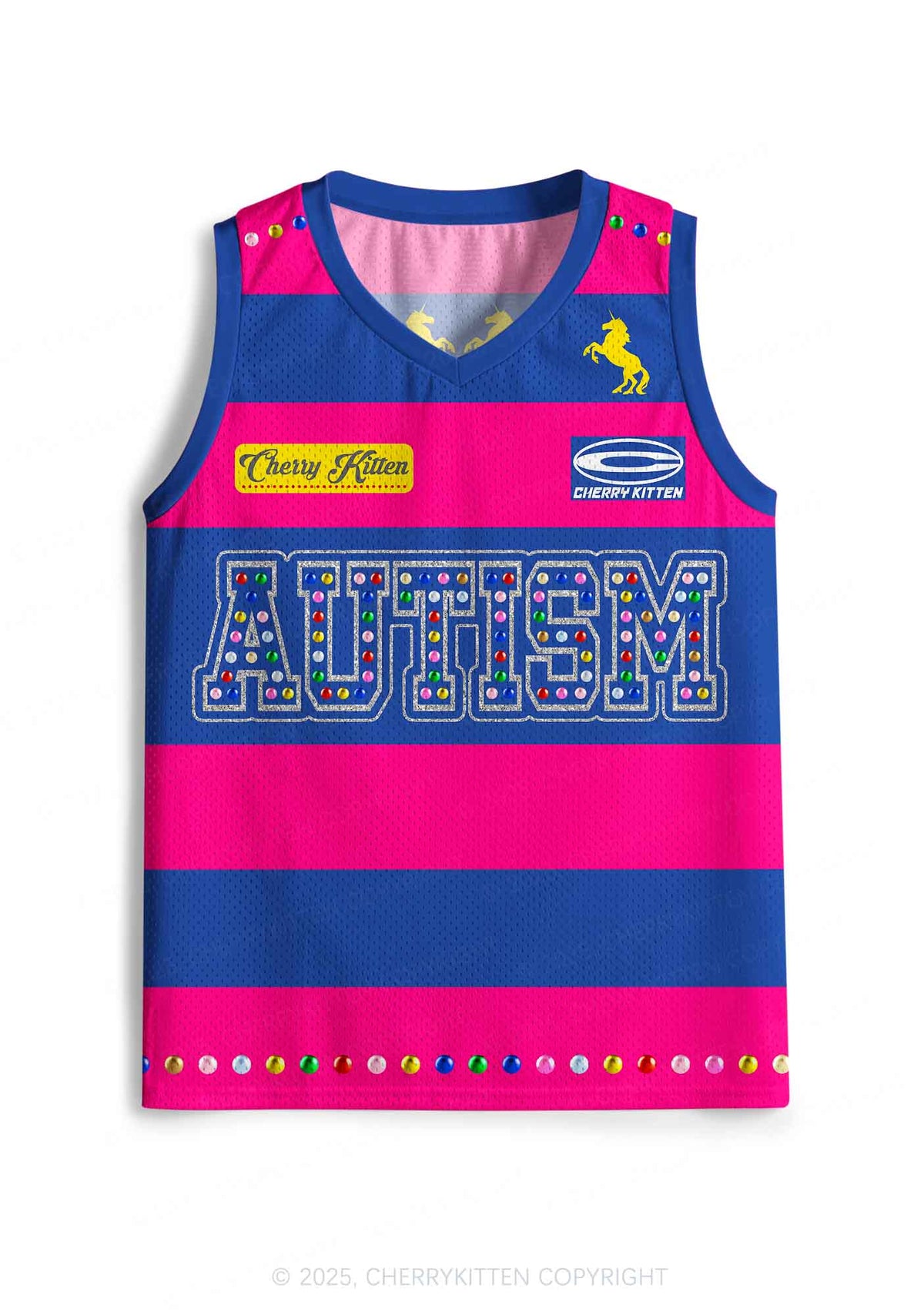 Pink Autism Y2K Sport Jersey Tank Cherrykitten