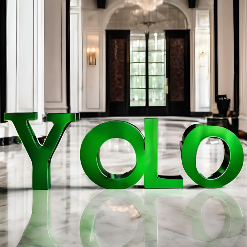 OSO Stainless Steel YOLO Sculpture