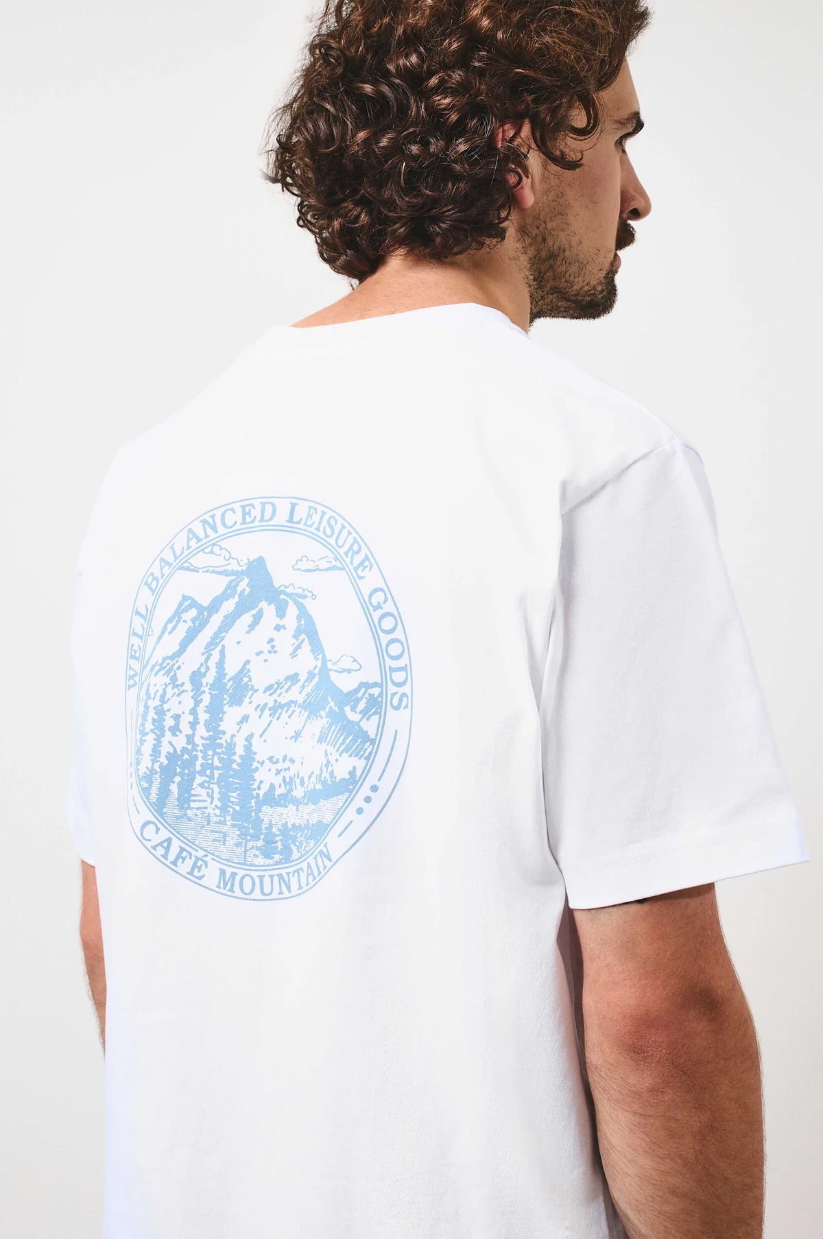 Members Stamp Tee Natural And Navy