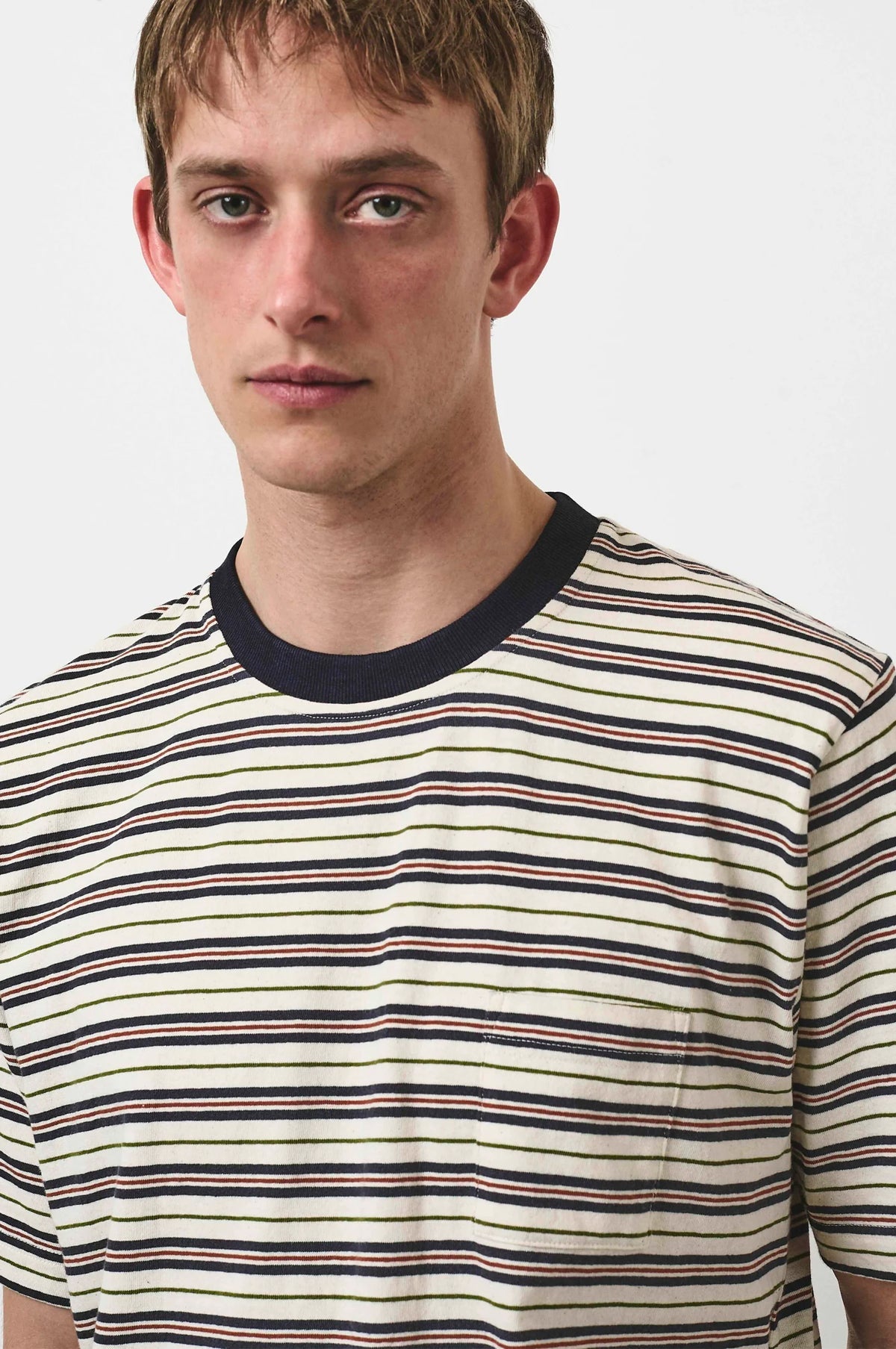 Striped Wide Tee Navy Stripe