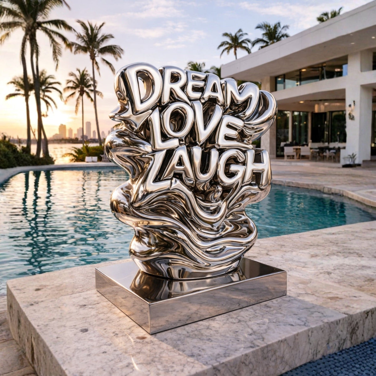 OSO Stainless Steel Luxe Mantra Sculpture
