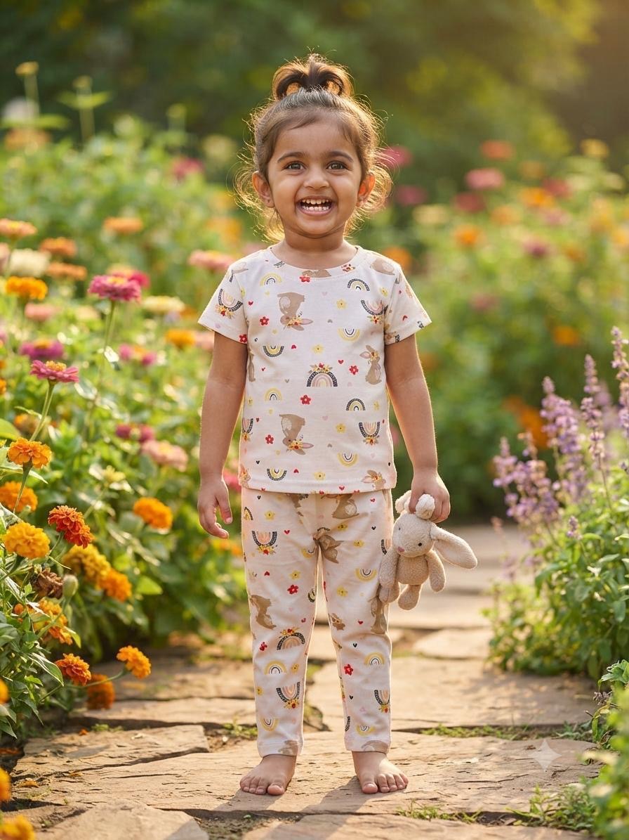 Bunny Top & bottom set (6-12 months )