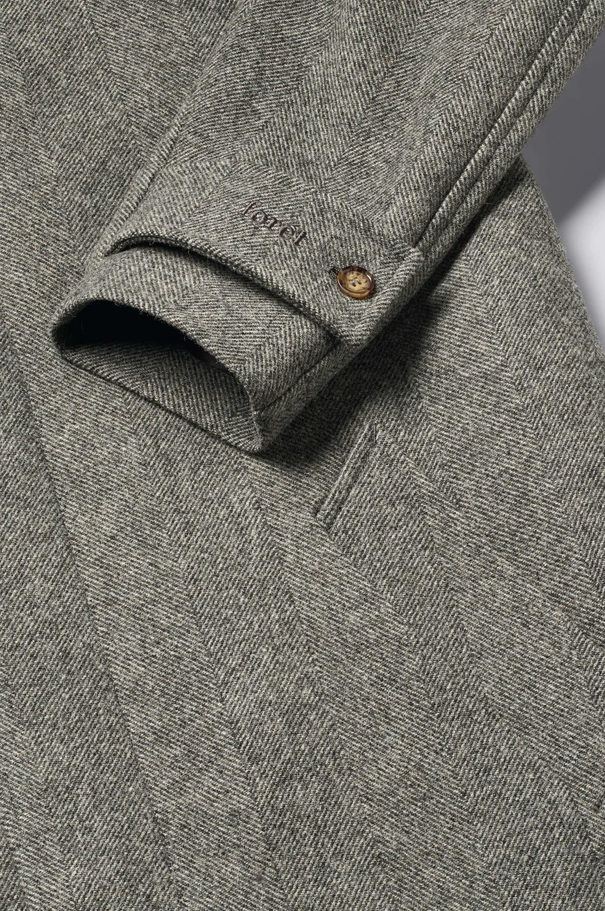 Pine Wool Coat Grey Herringbone