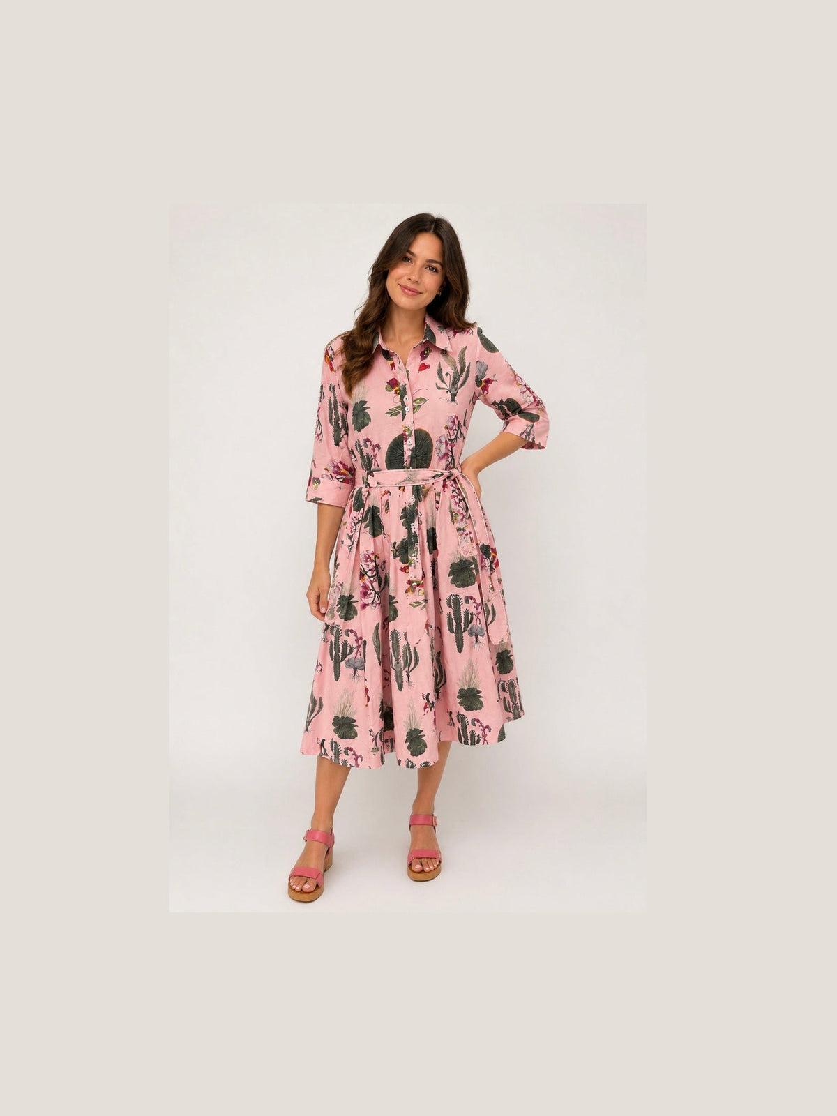 Mrs Maisel Dress - Pink Botanical Print