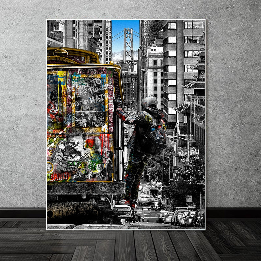 ArtZ® San Francisco Streetcar Painting
